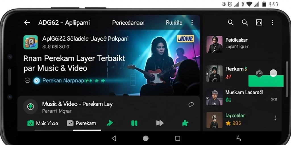 Tampilan antarmuka ADG62 yang sederhana dan mudah digunakan untuk perekaman layar.