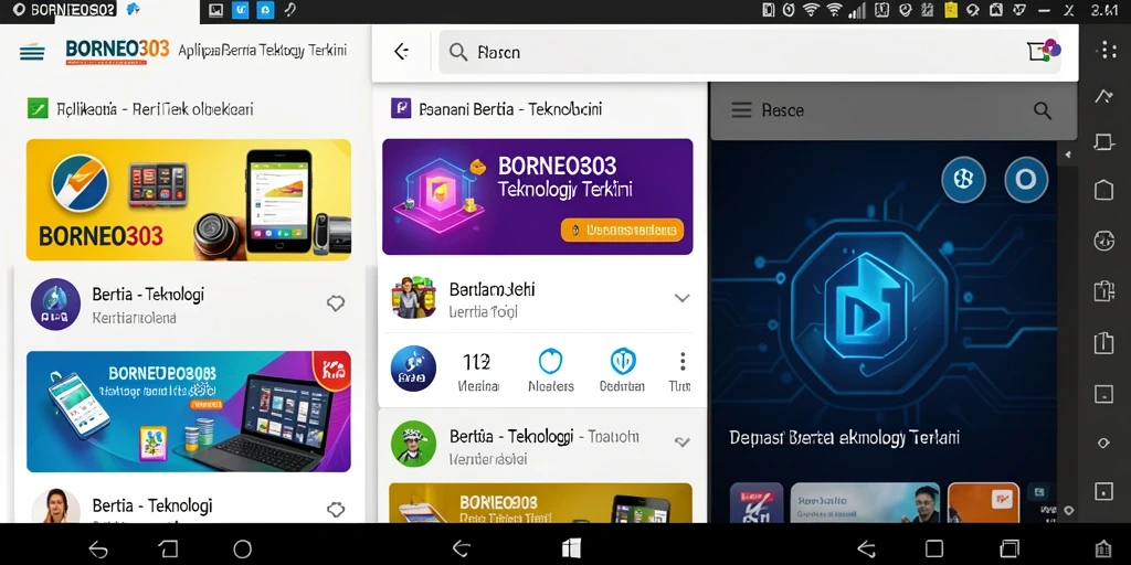 Tampilan antarmuka aplikasi BORNEO303 yang modern dan intuitif.