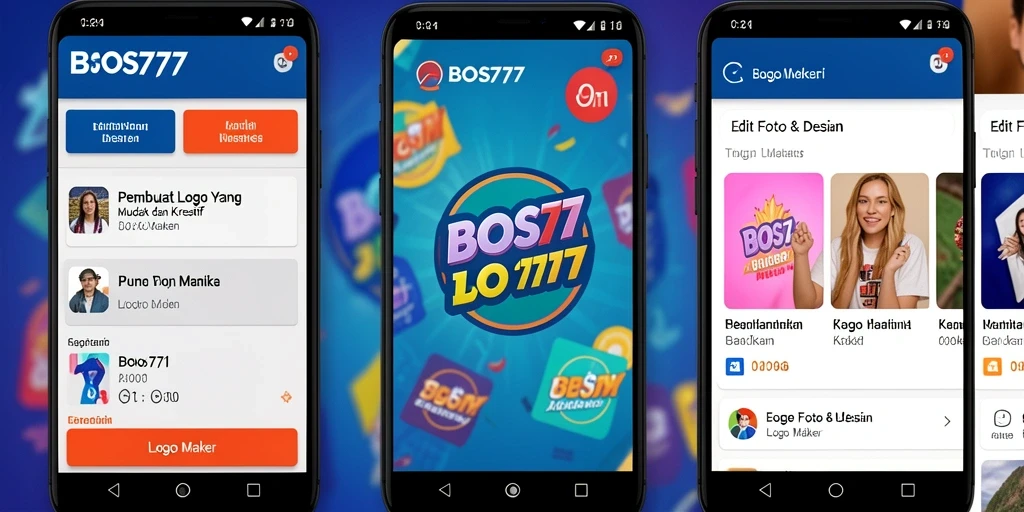 Antarmuka pengguna BOS777 yang intuitif dan kreatif dalam membuat logo.