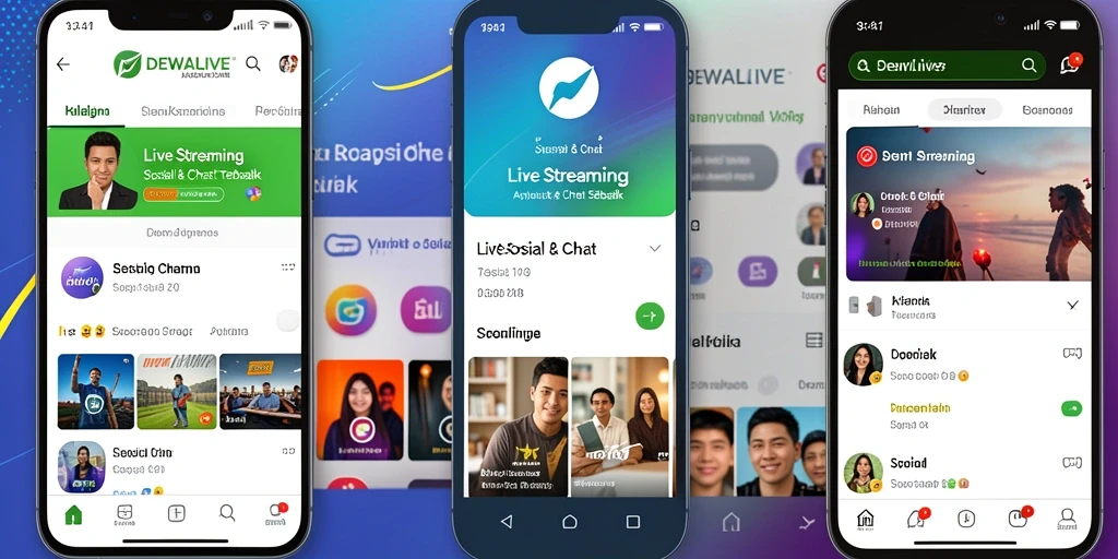 Antarmuka DEWALIVE yang interaktif dalam sesi Live Streaming.