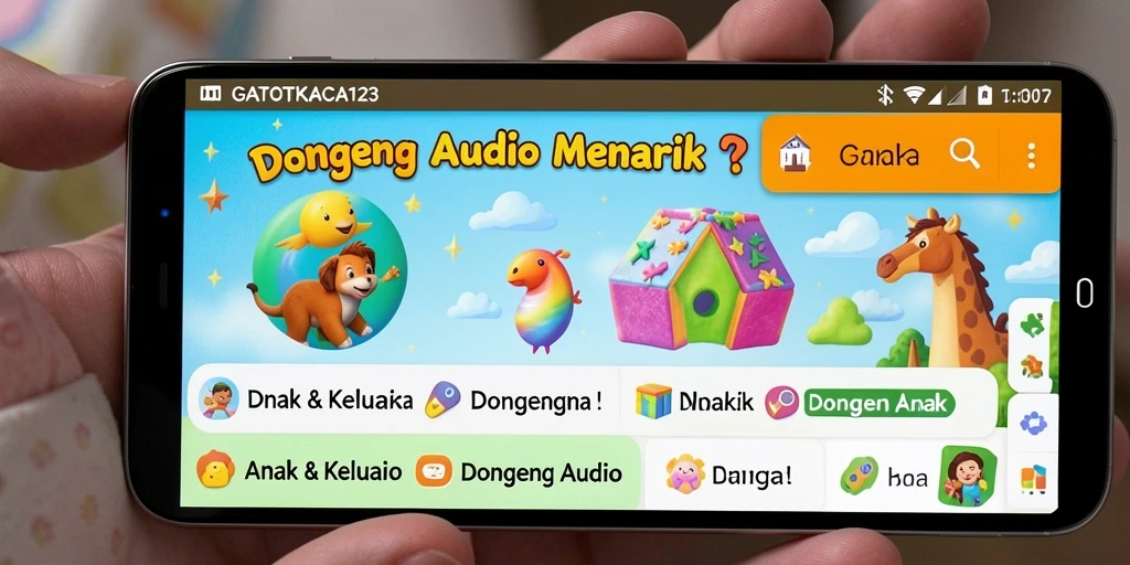 Antarmuka GATOTKACA123 yang menarik dan ramah anak.