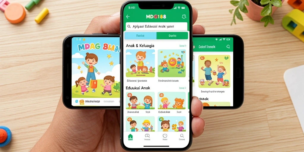 Antarmuka interaktif MDG188 untuk belajar anak.