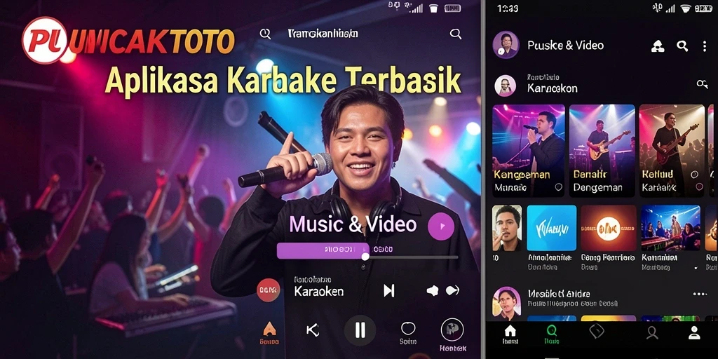 Antarmuka PUNCAKTOTO yang intuitif untuk bernyanyi Karaoke.