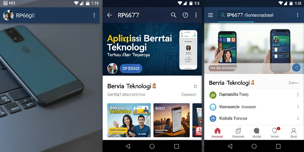 Antarmuka aplikasi RP6677 yang modern dan informatif.
