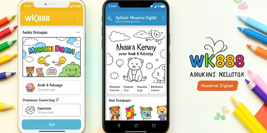 Antarmuka user-friendly dari aplikasi Mewarnai Digital WK888.