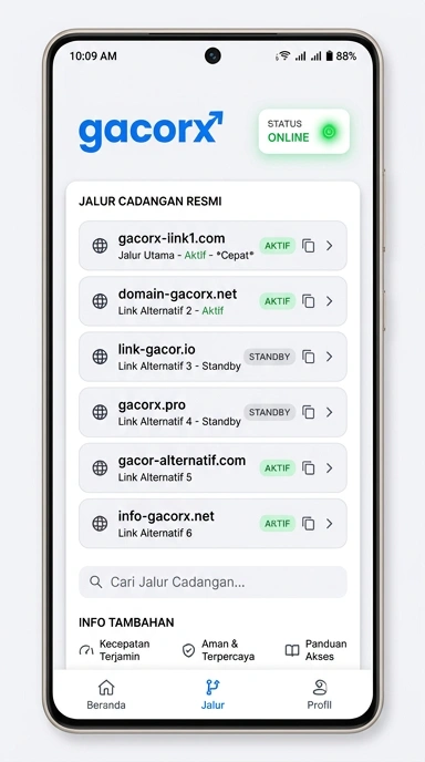 Jalur Cadangan Gacorx untuk Pengguna Android