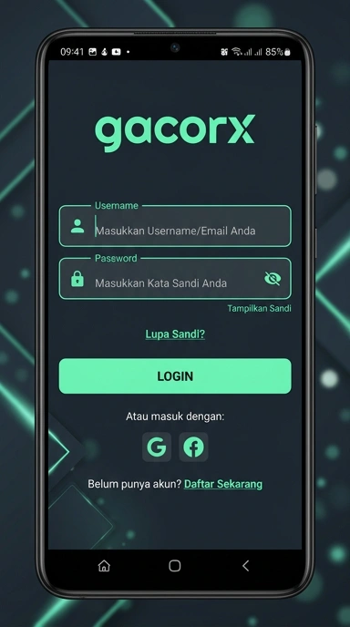 Masuk Akun Gacorx untuk Pengguna Android