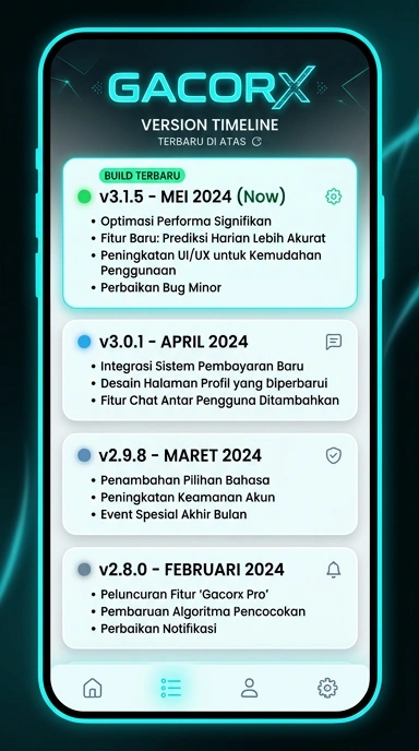 Riwayat Versi Gacorx untuk Pengguna Android